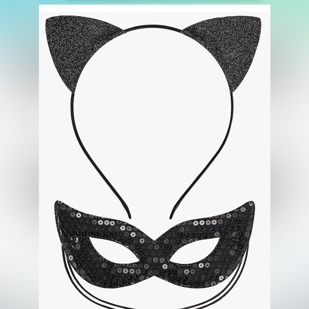 Sparkly Cat Ears and Mask